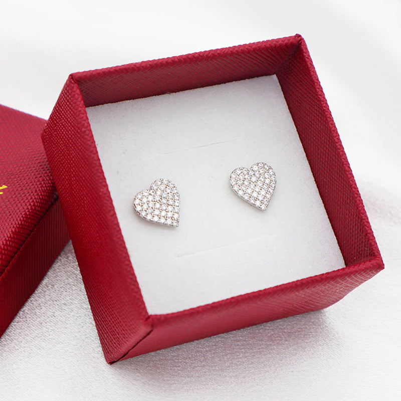 High quality 2022 summer trendy jewelry girl woman gift 925 sterling silver heart stud earrings