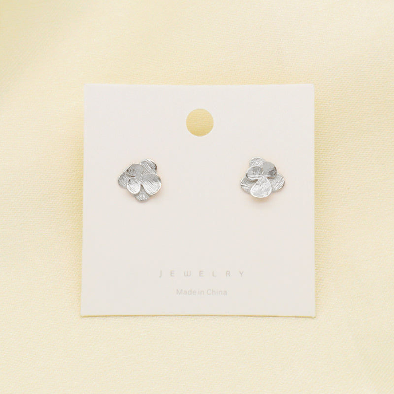 Customized Wholesale Women Sterling Silver 925 Studs Earring Jewelry Rhodium Gold Plated 925 Sterling Silver Flower Earrings
