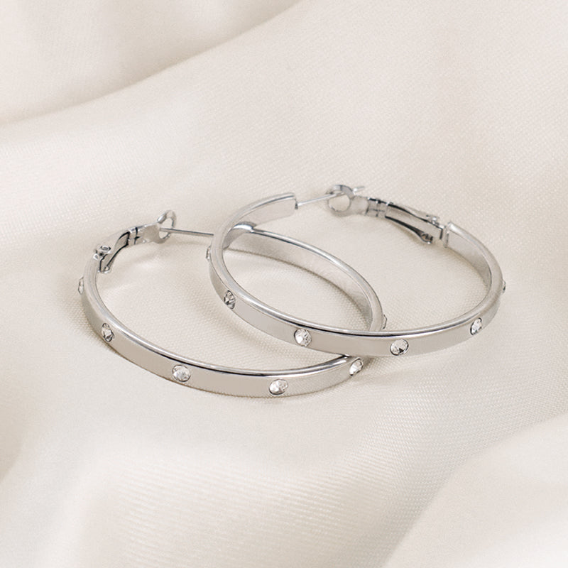 New Arrival Manufacture Wholesale Factory Customized Gold Filled Earring Gold Plating CZ Stainless Steel Hoop Earrings For Women
