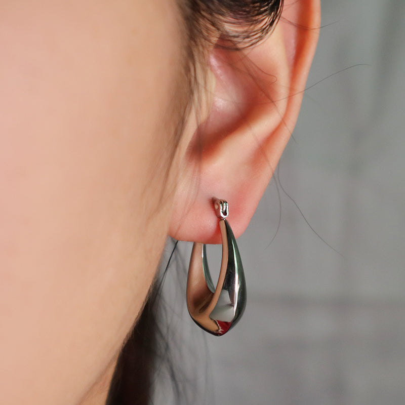 Good Quality Elegant Wholesale Custom Gift Chunky U Shape Hoops Earrings Gold Plated Stainless Steel Earrings For Women Jewelry