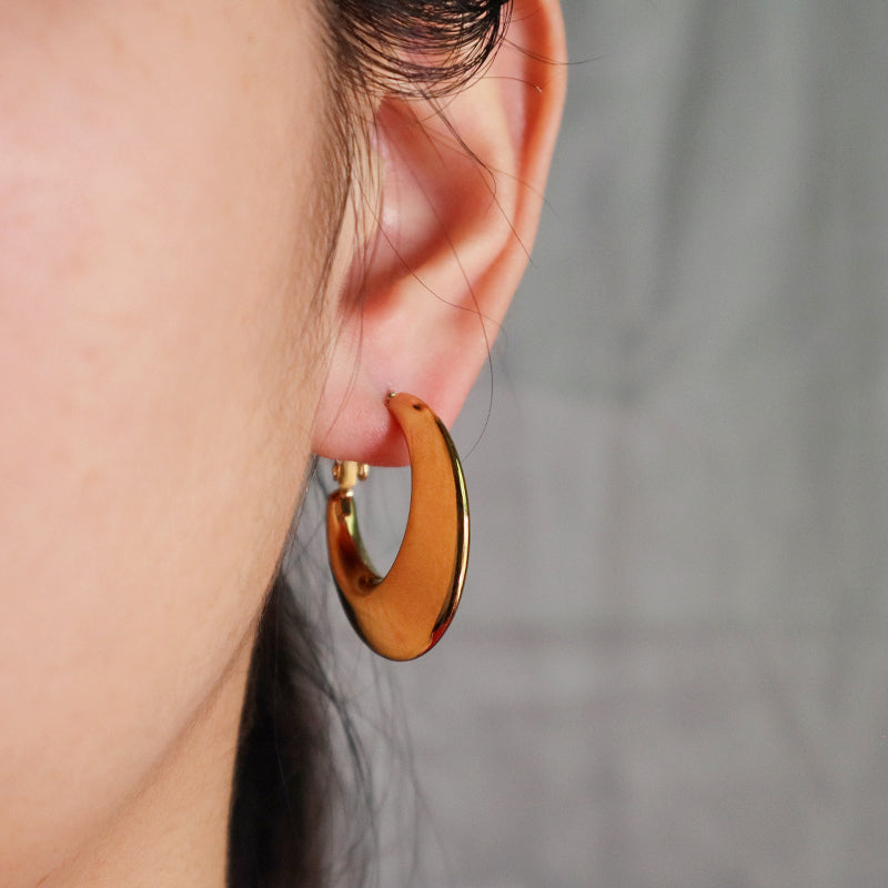 Dainty Gold Filled Huggie Hoop Earrings Jewelry Chunky Gold Plated Stainless Steel Hoops Earrings For Women Fashion Jewelry