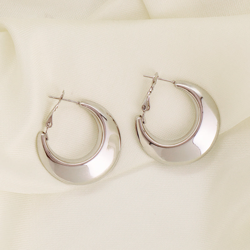 Dainty Gold Filled Huggie Hoop Earrings Jewelry Chunky Gold Plated Stainless Steel Hoops Earrings For Women Fashion Jewelry