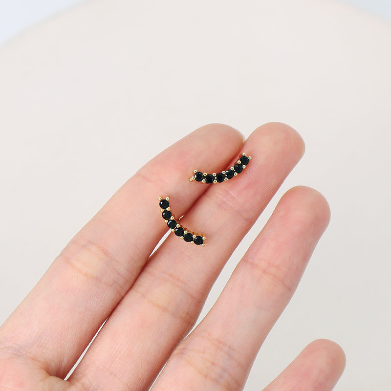 Hot Selling Wholesale Custom Dainty Trendy Gold Filled Stud Earrings Gold Plated CZ Earrings Stud For Women Jewelry