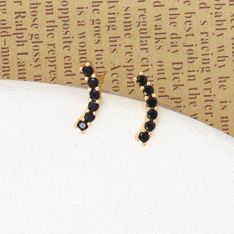 Hot Selling Wholesale Custom Dainty Trendy Gold Filled Stud Earrings Gold Plated CZ Earrings Stud For Women Jewelry