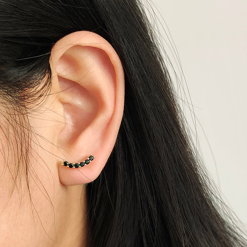 Hot Selling Wholesale Custom Dainty Trendy Gold Filled Stud Earrings Gold Plated CZ Earrings Stud For Women Jewelry