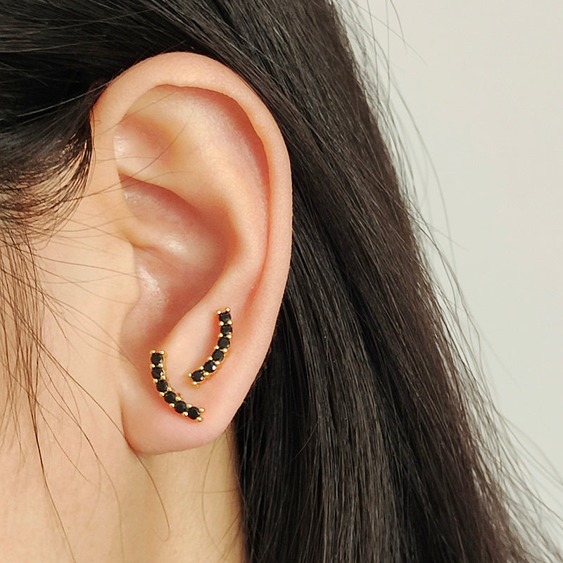Hot Selling Wholesale Custom Dainty Trendy Gold Filled Stud Earrings Gold Plated CZ Earrings Stud For Women Jewelry