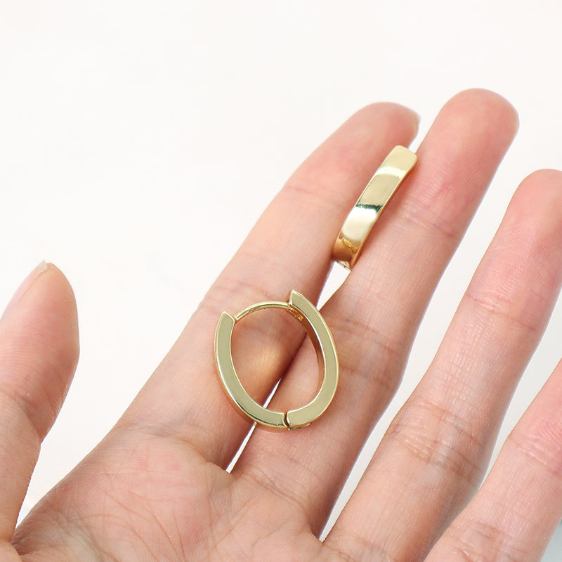 Classic Design Wholesale China Factory Custom Gold Huggie Earrings Fashion Jewelry Gold Plated Hoop Earrings For Women Gift