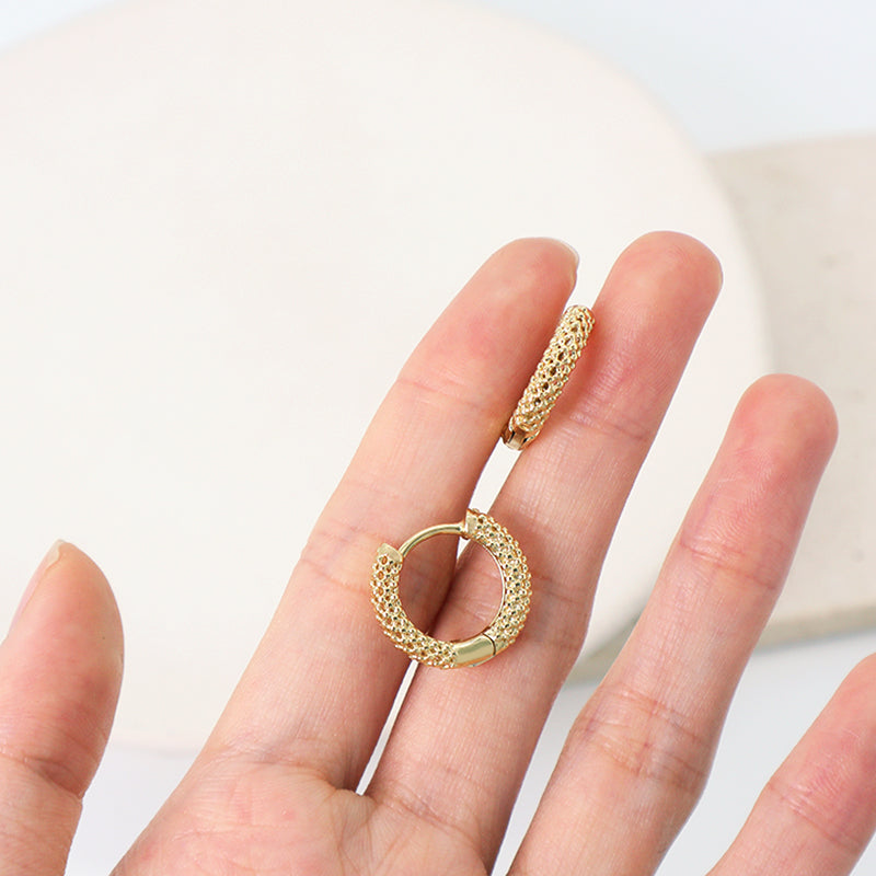 Good Quality Wholesale Custom China Factory Gold Filled Hip Hop Fashion Women Earrings Gift Jewelry Gold Plated Hoop Earrings