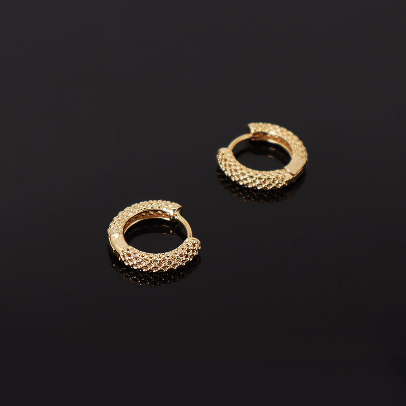 Good Quality Wholesale Custom China Factory Gold Filled Hip Hop Fashion Women Earrings Gift Jewelry Gold Plated Hoop Earrings