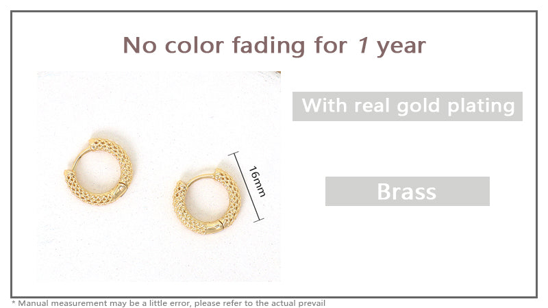 Good Quality Wholesale Custom China Factory Gold Filled Hip Hop Fashion Women Earrings Gift Jewelry Gold Plated Hoop Earrings