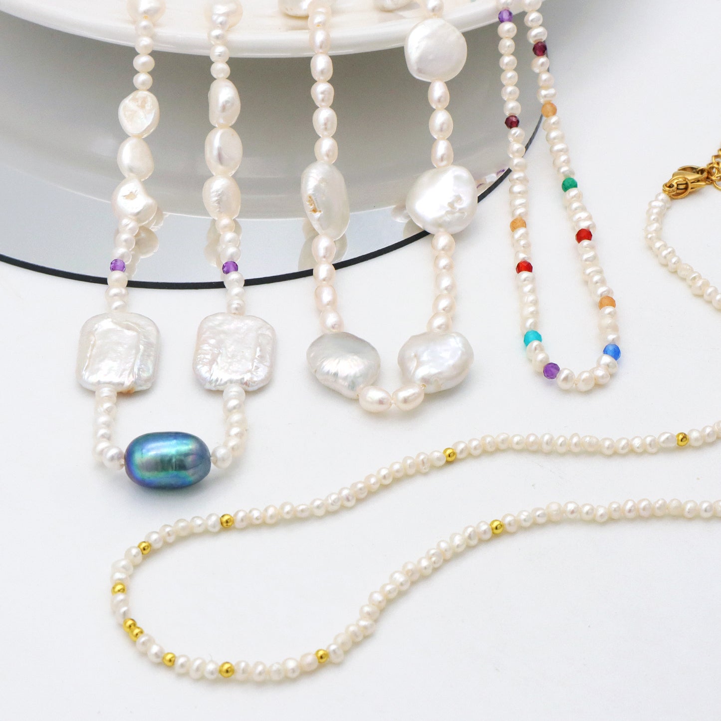 New fashion women necklace jewelry freshwater pearl necklace custom Oem Factory Manufacture handmade jewelry