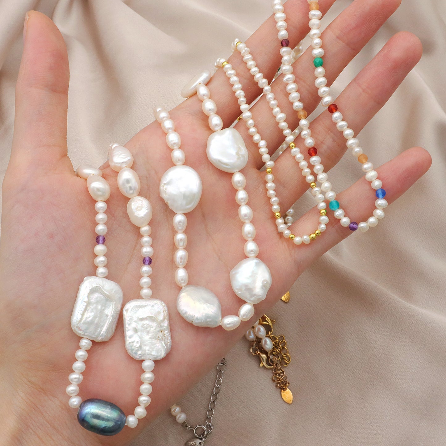 New fashion women necklace jewelry freshwater pearl necklace custom Oem Factory Manufacture handmade jewelry