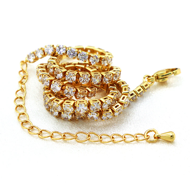 Trendy jewelry 2021 necklace Hip Hop tennis cuban chain gold plated letter initial necklaces gold