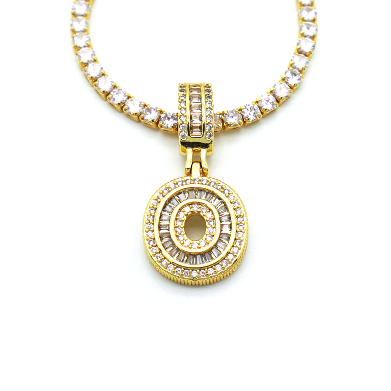 trendy jewelry 2021 women hip hop gold plated initial letter pendant necklaces