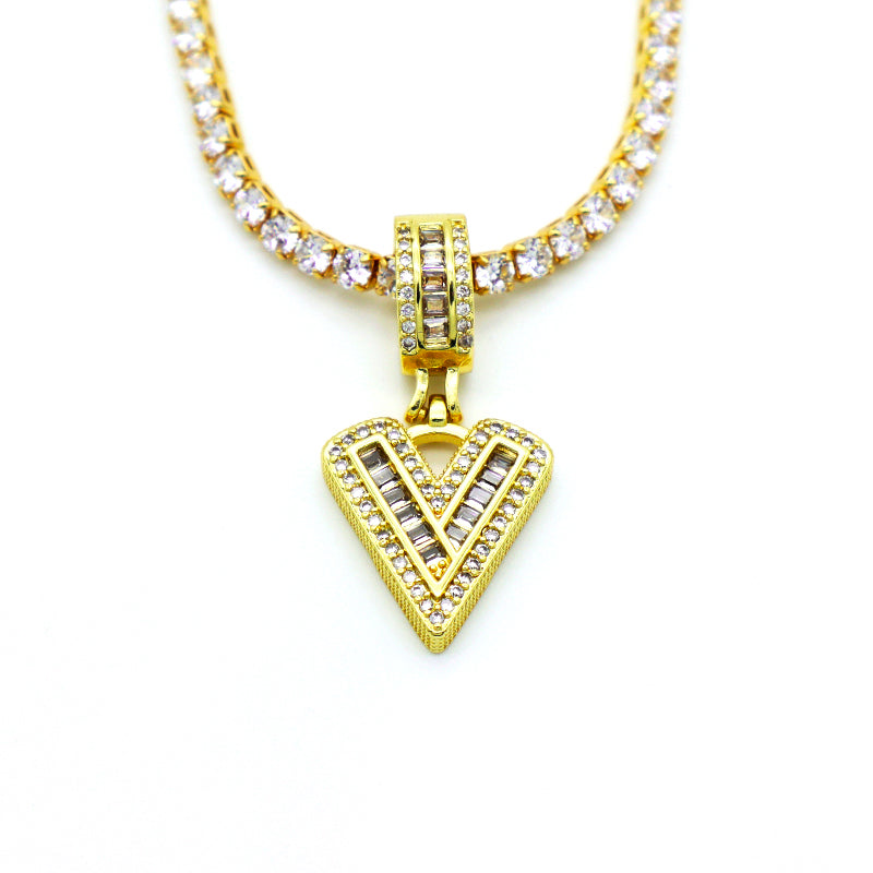 trendy jewelry 2021 women hip hop gold plated initial letter pendant necklaces