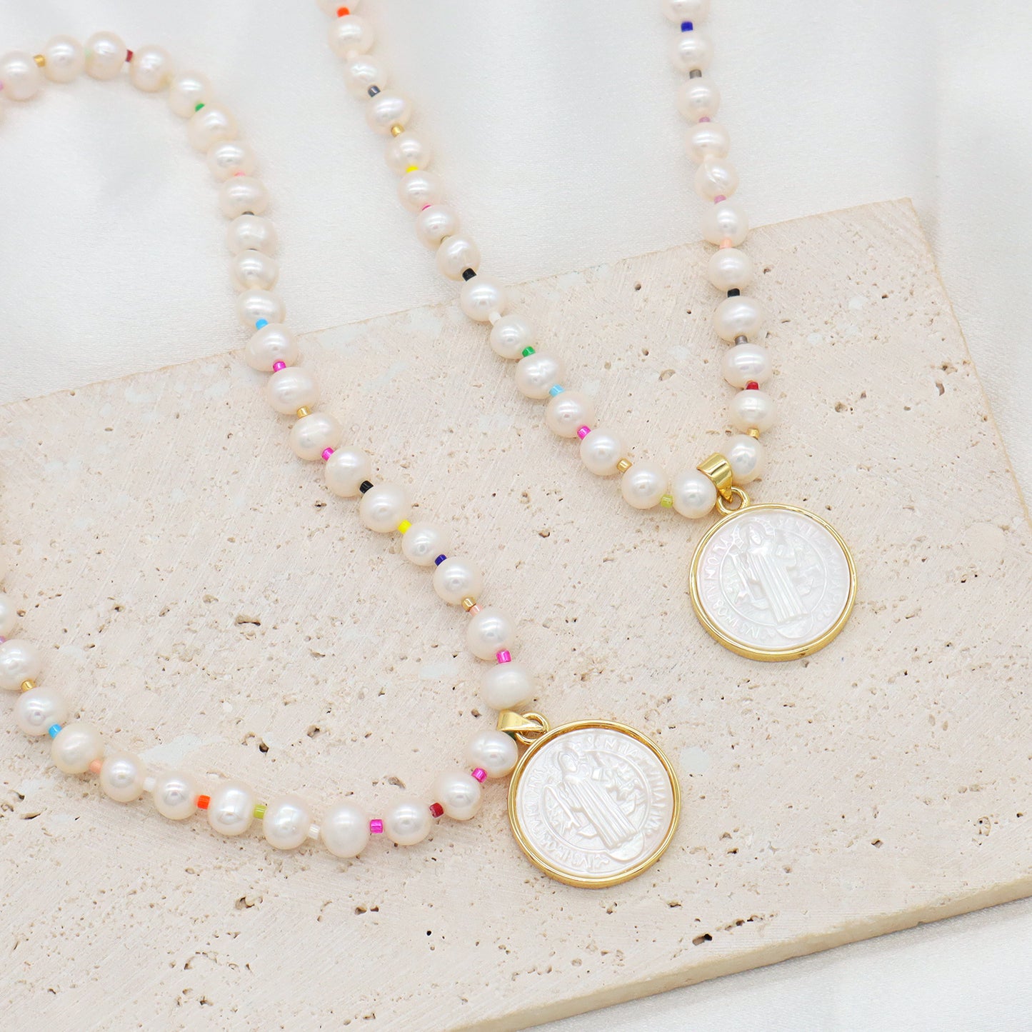 Custom 2022 OEM Factory Manufacture Wholesale Ajustable handmade Miyuki beads Choker Necklace Fresh water pearl Pendant Necklace for Women Jewelry