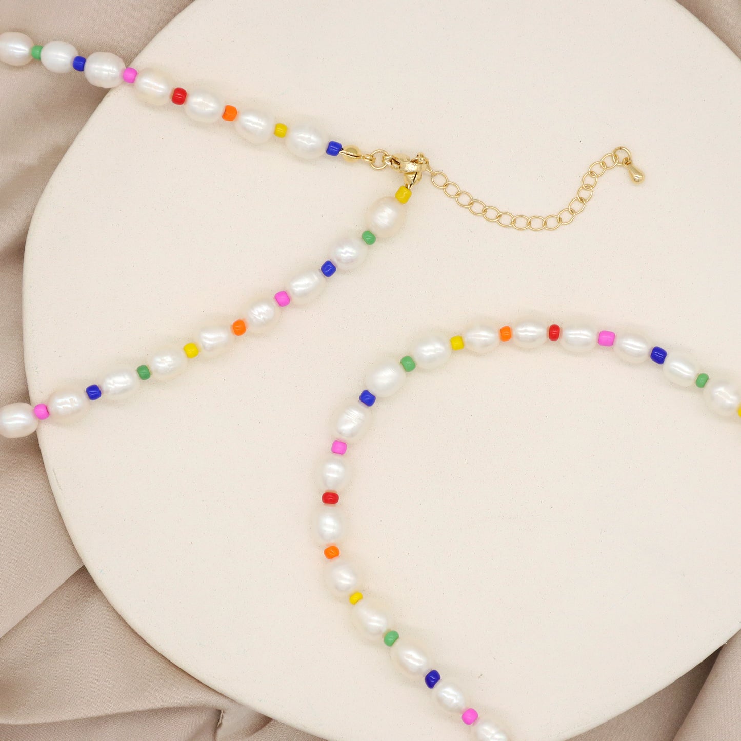 Fashion Customized OEM Factory Manufacture Ajustable Handmade Miyuki beaded Chain Natural Freshwater pearl Choker Necklace for Women Unique Design