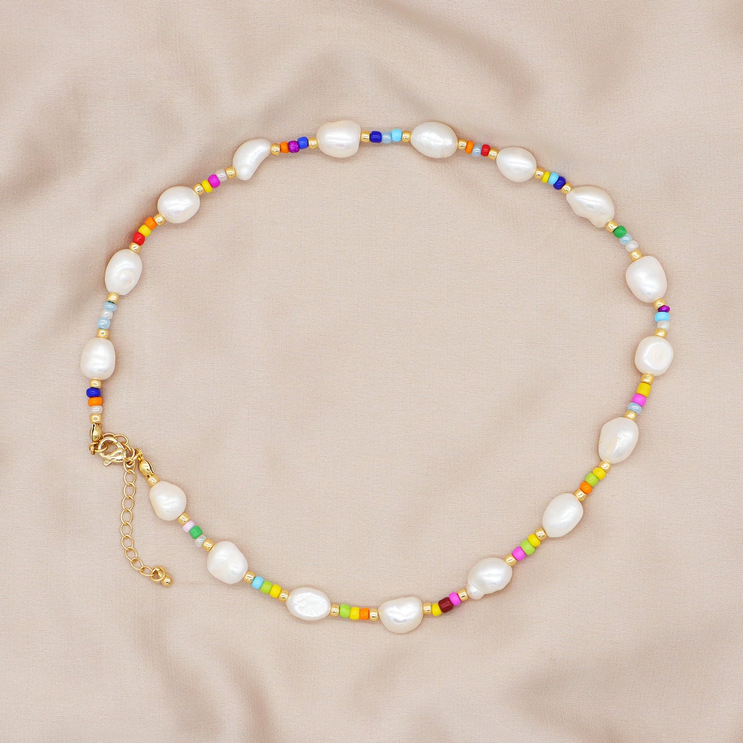Wholesale 2022 Custom Ajustable Colorful Miyuki Seed beads Choker Necklace OEM Factory Manufacture Handmade Freshwater Pearl Necklace for Jewelry Making