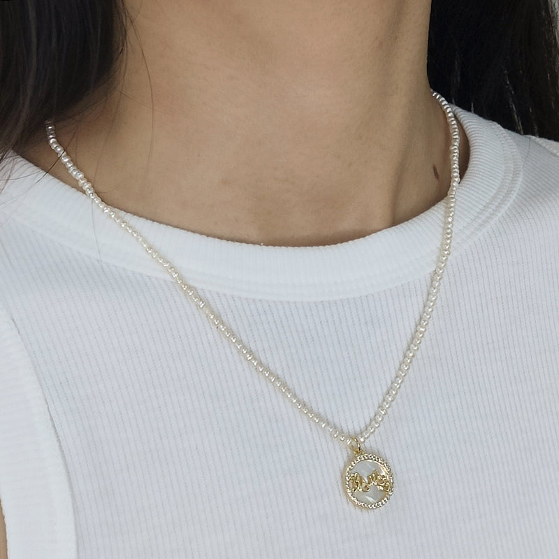 Handmade Wholesale Gold Plated 925 Sterling Silver Chain 2-3mm Natural Freshwater Pearl CZ Shell Love Heart Pendant Necklace