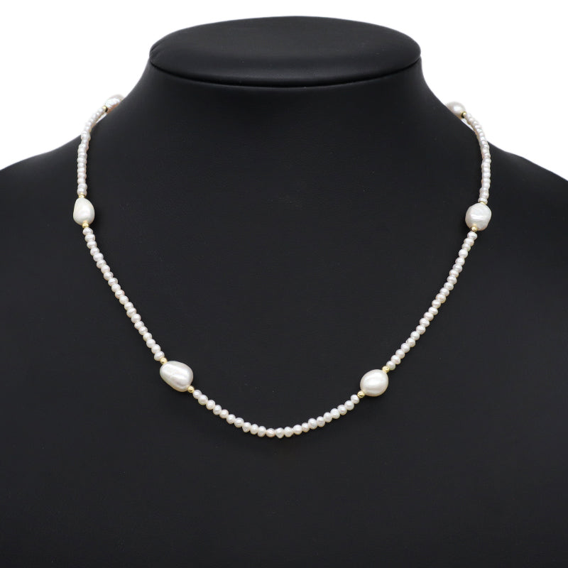Custom Handmade Women OEM Gold Plated 925 Sterling Silver Lobster Button Natural Freshwater Pearl Seastar Shell Pendant Necklace