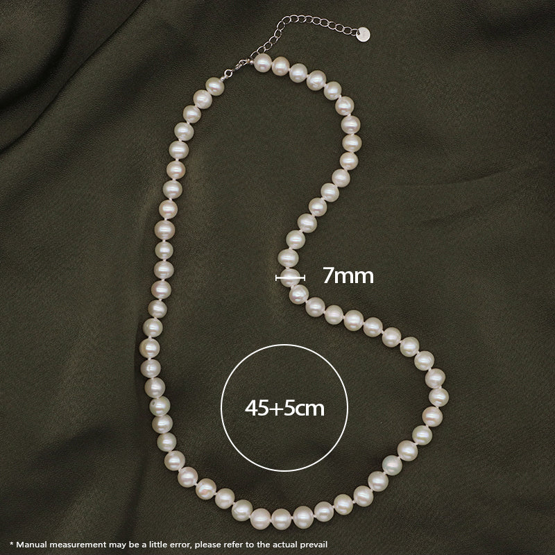 Classic Custom Gold Plated Ajustable 925 Sterling Silver Chain Jewelry Handmade Natural Freshwater Pearl Necklace For Women Gift