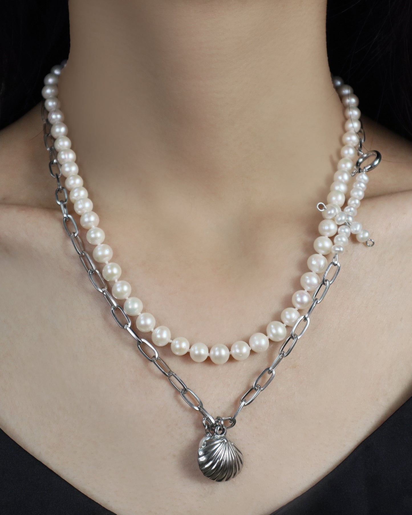 Classic Custom Gold Plated Ajustable 925 Sterling Silver Chain Jewelry Handmade Natural Freshwater Pearl Necklace For Women Gift
