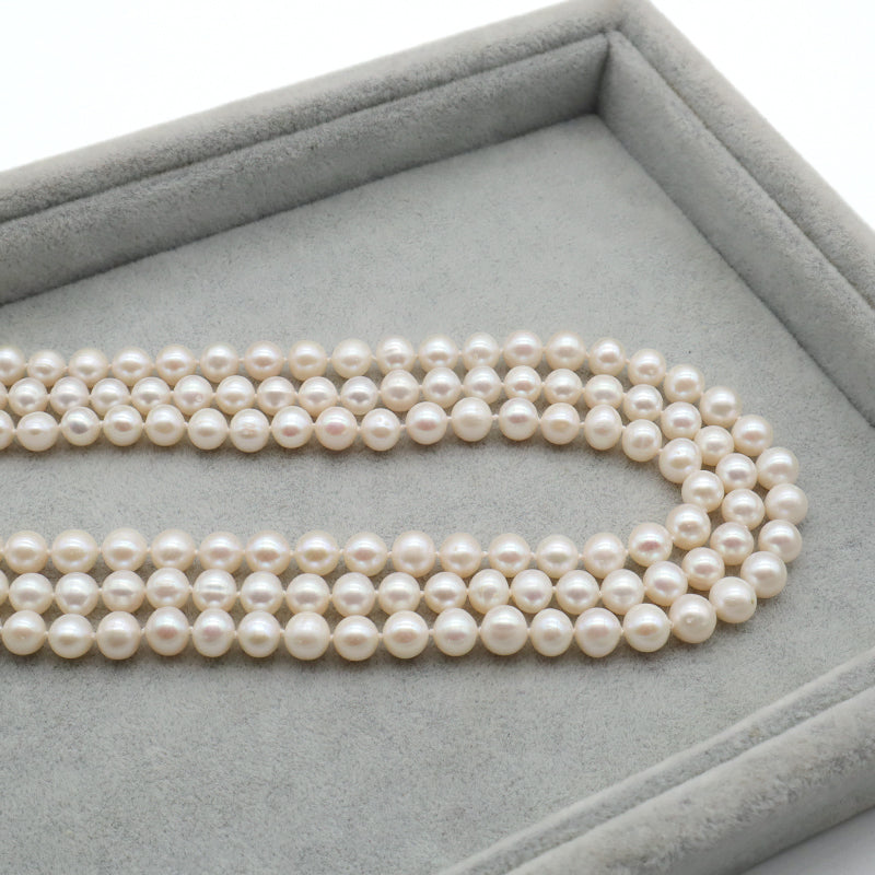Classic Custom Gold Plated Ajustable 925 Sterling Silver Chain Jewelry Handmade Natural Freshwater Pearl Necklace For Women Gift
