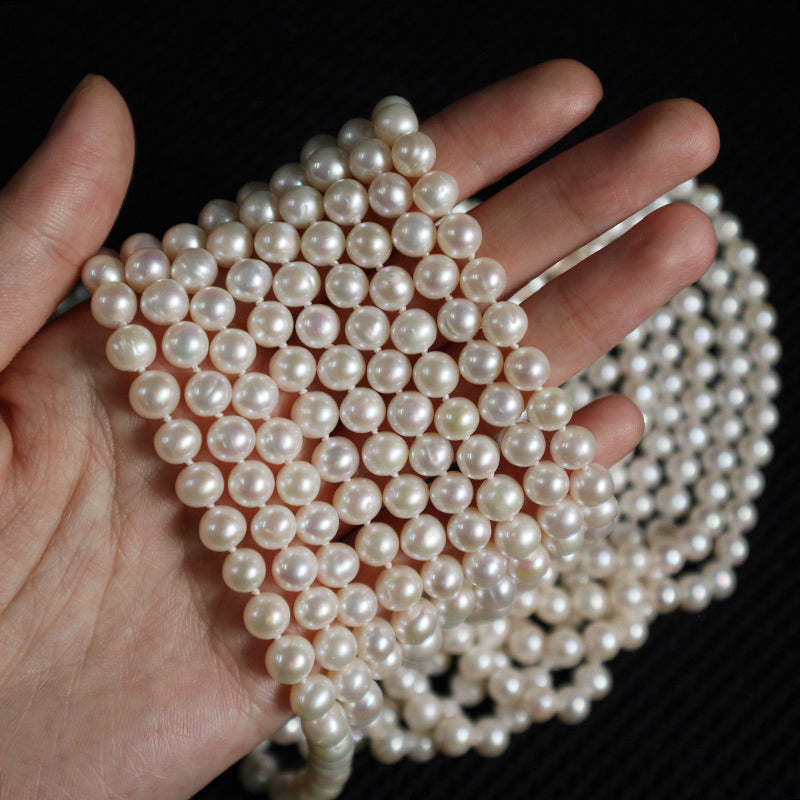 Classic Custom Gold Plated Ajustable 925 Sterling Silver Chain Jewelry Handmade Natural Freshwater Pearl Necklace For Women Gift