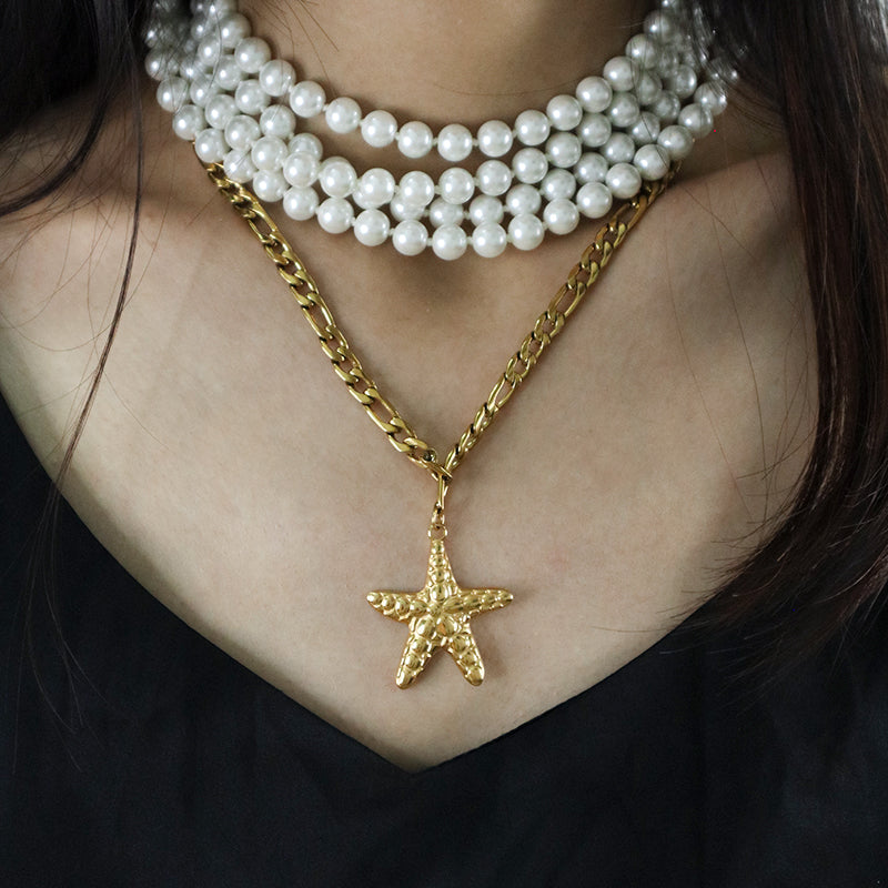 Custom China Factory Fashion OEM Handmade Wholesale Gold Plated CZ Brass Leopard Clasp 8mm Beaded Pearl Necklace For Women Gift