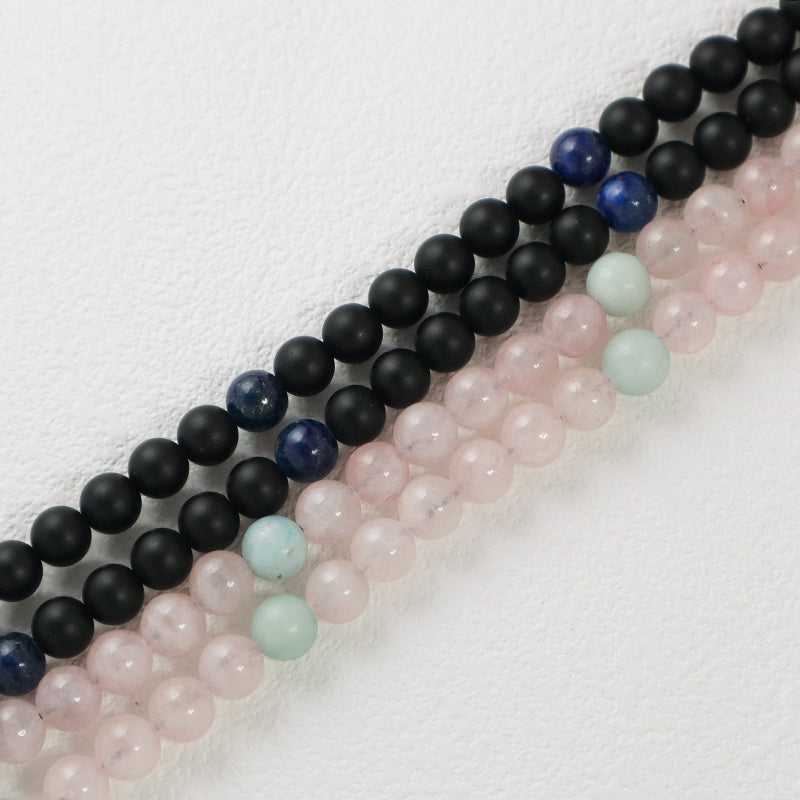 OEM Factory Handmade Wholesale Customized Men Women Ajustable Woven Cord Macrame 8mm Natural Stone Beads Skull Pendant Necklace