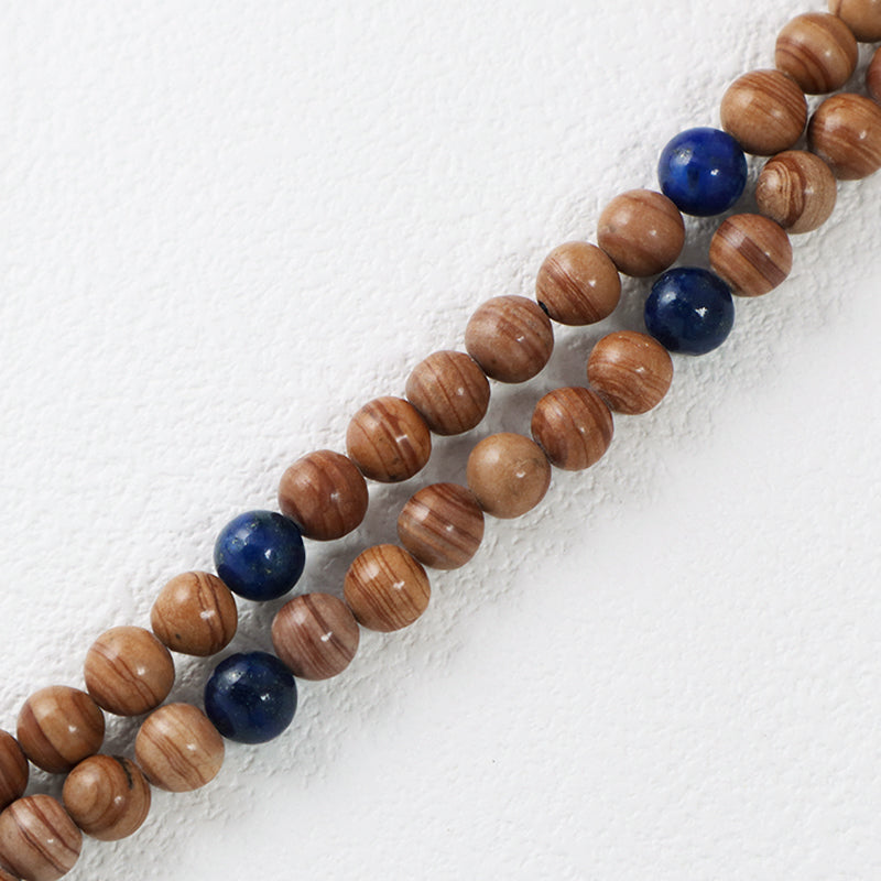 Personality Wholesale OEM Handmade Custom Ajustable Men Women Skull Pendant 8mm Natural Stone Beads Woven Cord Macrame Necklace