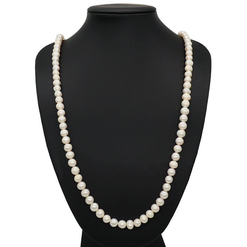 Wholesale Classic Design China Factory Handmade OEM Customized 8-9mm Natural Long Freshwater Pearl Necklace For Women Gift