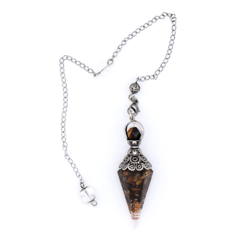 Wholesale Various Pendulum Pendant Charm Hexagonal Point Healing Crystal Energy Gemstone Gravel Conical Natural Stone Pendant