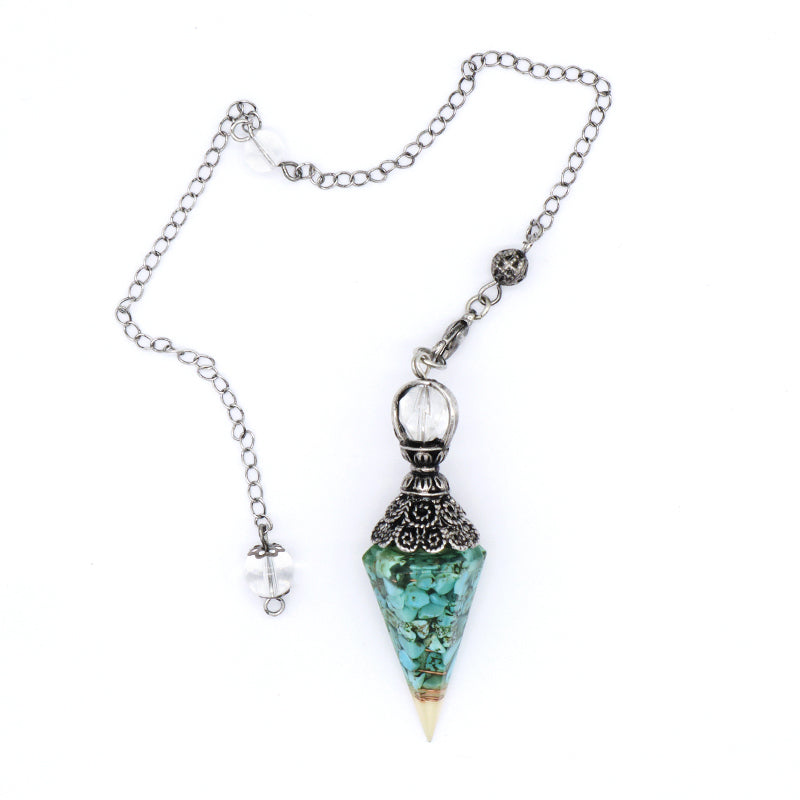 Wholesale Various Pendulum Pendant Charm Hexagonal Point Healing Crystal Energy Gemstone Gravel Conical Natural Stone Pendant
