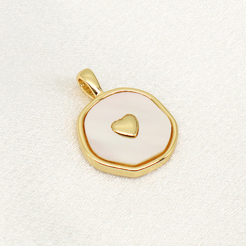 DIY Wholesale Custom Women Charm Accessories Jewelry Gold Plated Anchor Hand Moon Heart Cross Shell Pendant For Necklace Making
