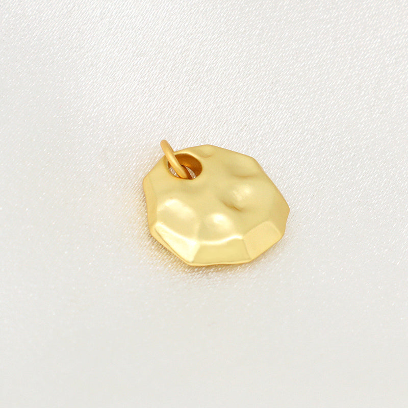 Hot Selling DIY Manufacture Wholesale Customized China Factory Women Jewelry Gold Plated Round Charm Pendant For Necklace