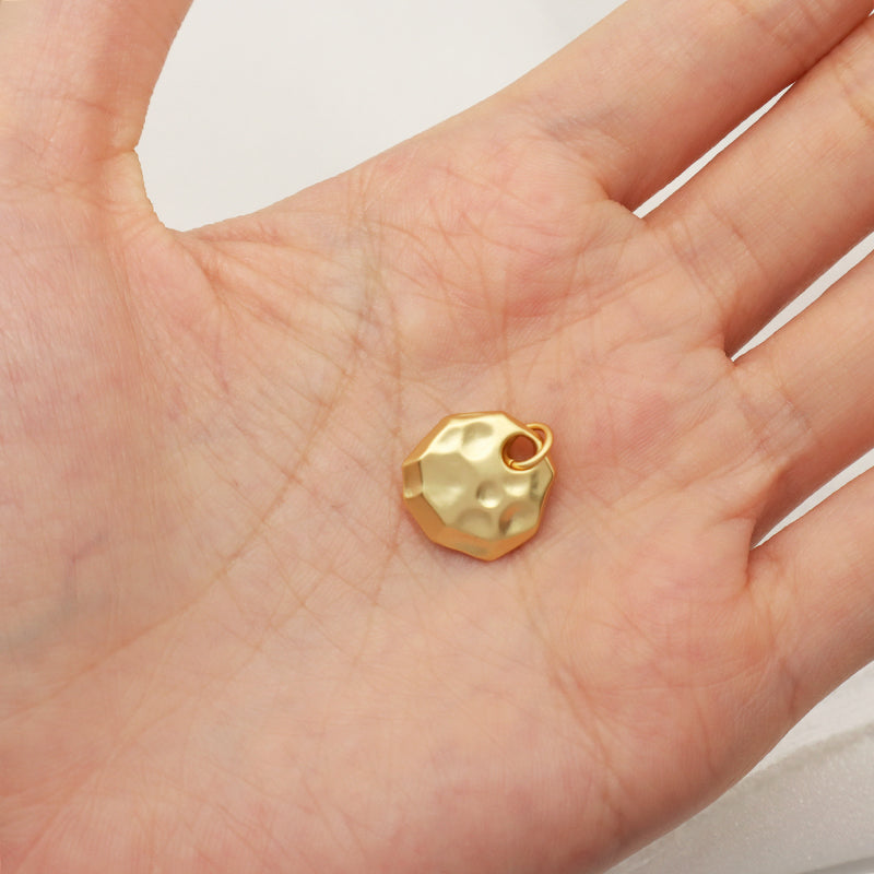 Hot Selling DIY Manufacture Wholesale Customized China Factory Women Jewelry Gold Plated Round Charm Pendant For Necklace