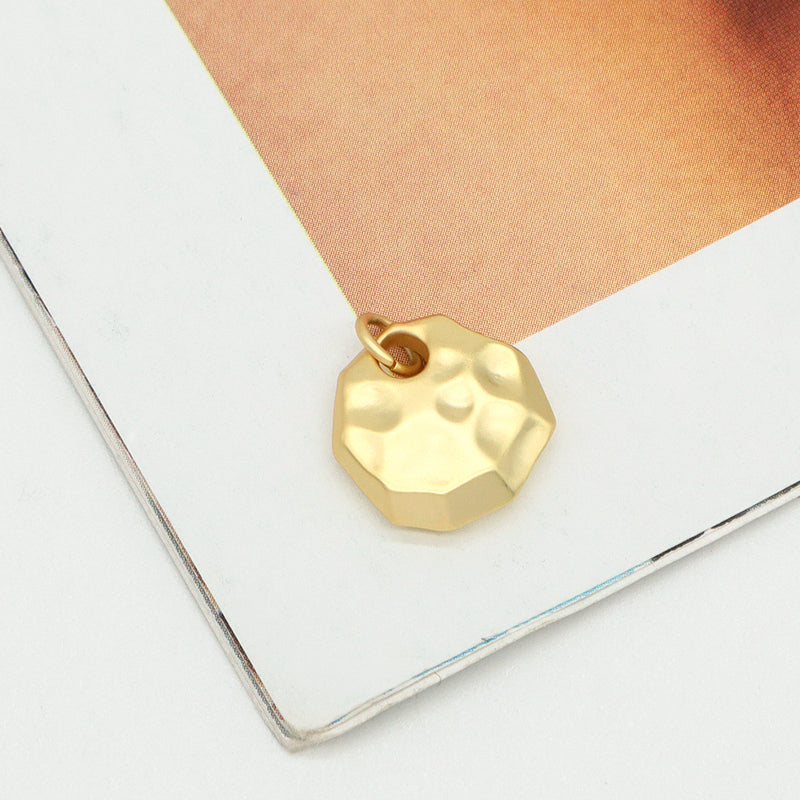 Hot Selling DIY Manufacture Wholesale Customized China Factory Women Jewelry Gold Plated Round Charm Pendant For Necklace
