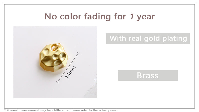 Hot Selling DIY Manufacture Wholesale Customized China Factory Women Jewelry Gold Plated Round Charm Pendant For Necklace