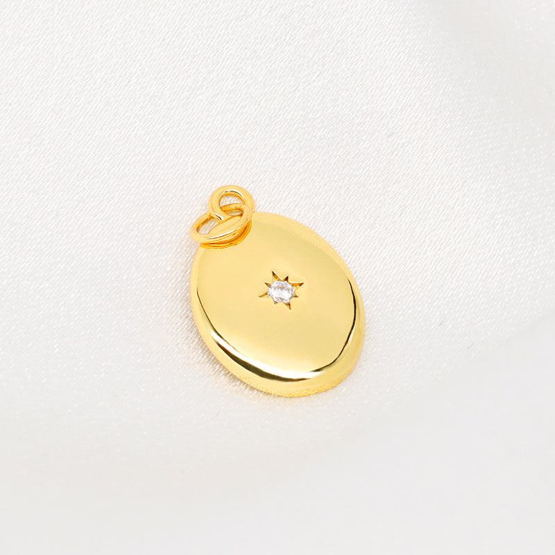 Custom Women DIY Wholesale China Factory Evil Eyes Charm Pendant Gold Plated CZ Sun Evil Eyes Pendant For Necklace Jewelry
