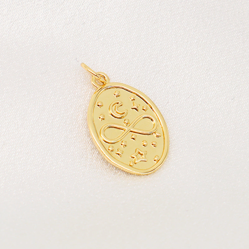 Fashion Custom Women DIY Wholesale China Factory Star Charm Necklace Pendant Jewelry Gold Plated CZ Sun Moon Star Hand Pendant