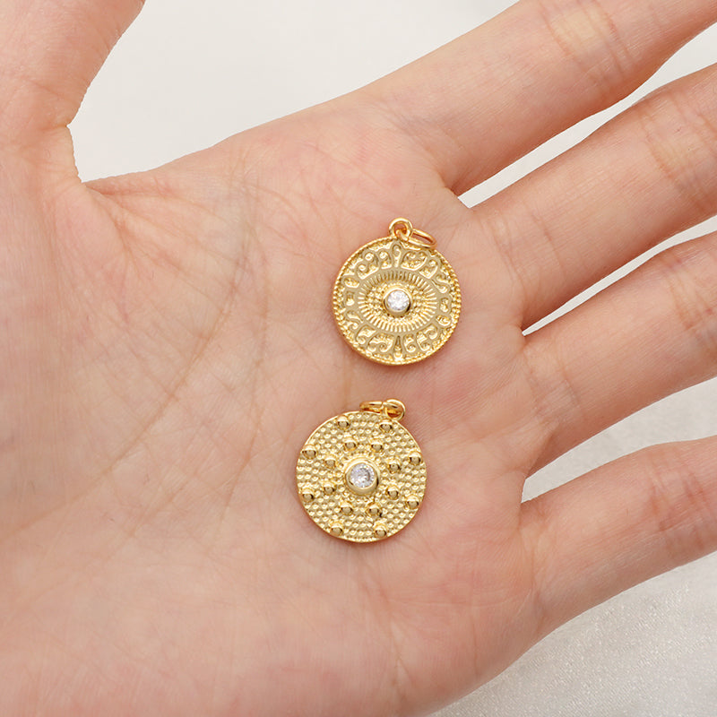 Custom DIY Wholesale China Factory Women Gold Evil Eyes Charm Pendant Gold Plated CZ Evil Eyes Pendant For Necklace Jewelry