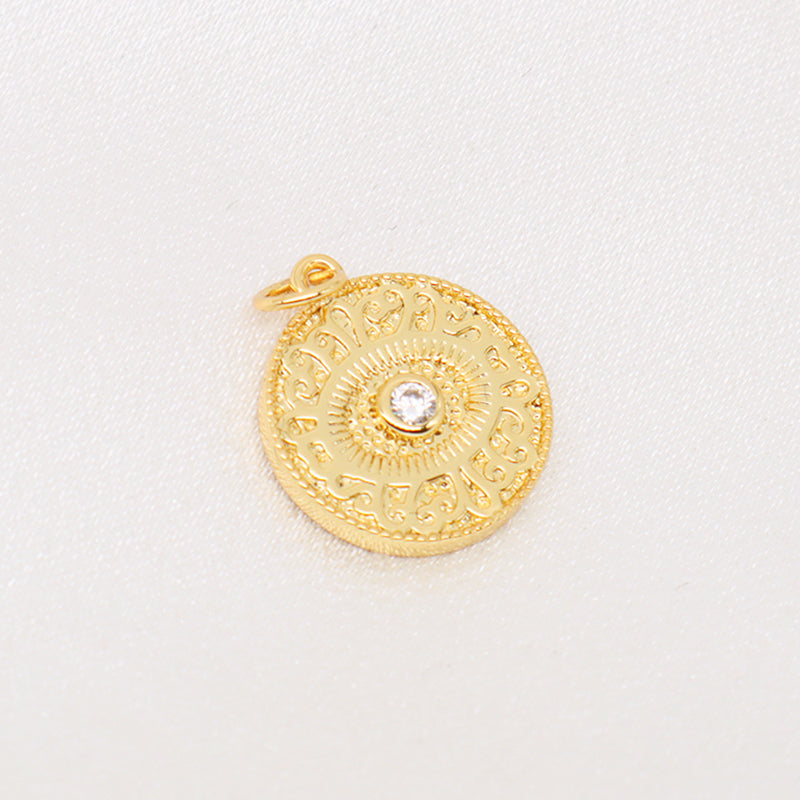 Custom DIY Wholesale China Factory Women Gold Evil Eyes Charm Pendant Gold Plated CZ Evil Eyes Pendant For Necklace Jewelry