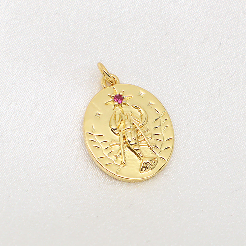 Hot Selling Wholesale Custom Women DIY Spider Web Charm Pendant Jewelry Gold Plated CZ Snake Spider Web Pendant For Necklace