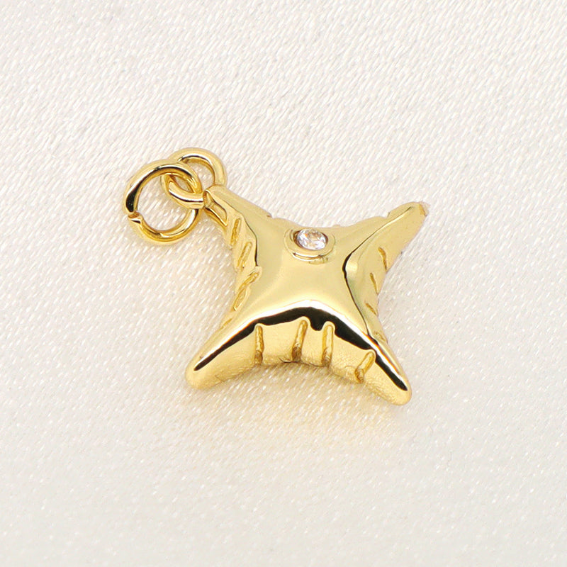 New Arrival Wholesale Custom Fashion Women DIY Gold Filled Charm Pendant Jewelry Gold Plated CZ Heart Pendant For Necklace