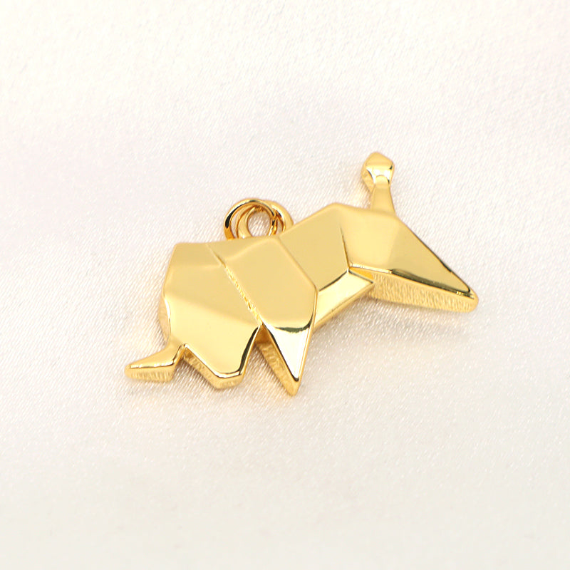 DIY Custom Wholesale Fashion Women Elephant Bird Kangaroo Rhinoceros Charm Necklace Pendant Jewelry Gold Plated Animal Pendant