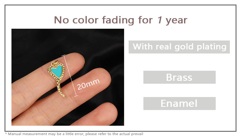 Newest Custom Manufacture Factory Wholesale Heart Charm Gold Plated Blue Enamel Love Heart Pendant Charms For Jewelry Making