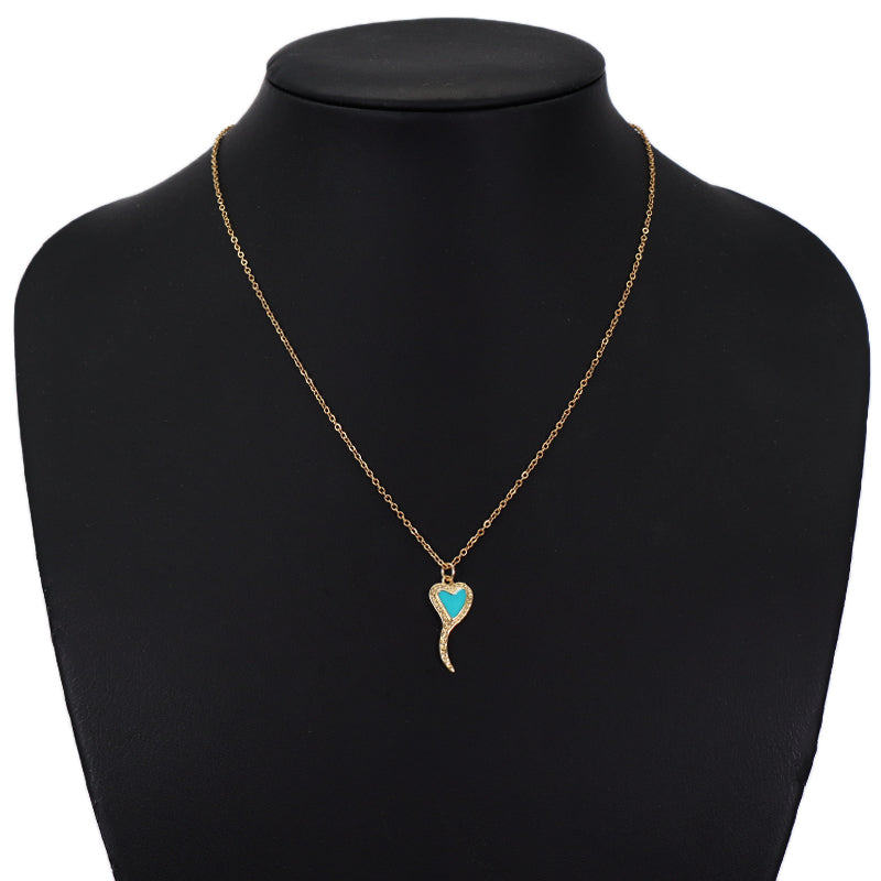 Newest Custom Manufacture Factory Wholesale Heart Charm Gold Plated Blue Enamel Love Heart Pendant Charms For Jewelry Making