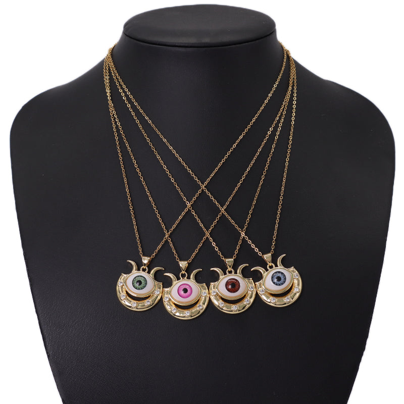 Wholesale Diy Custom Blue Green Brown Devil Eyes Pendant Charm Jewelry Women Turkish Evil Eyes Pendant Charms For Necklace