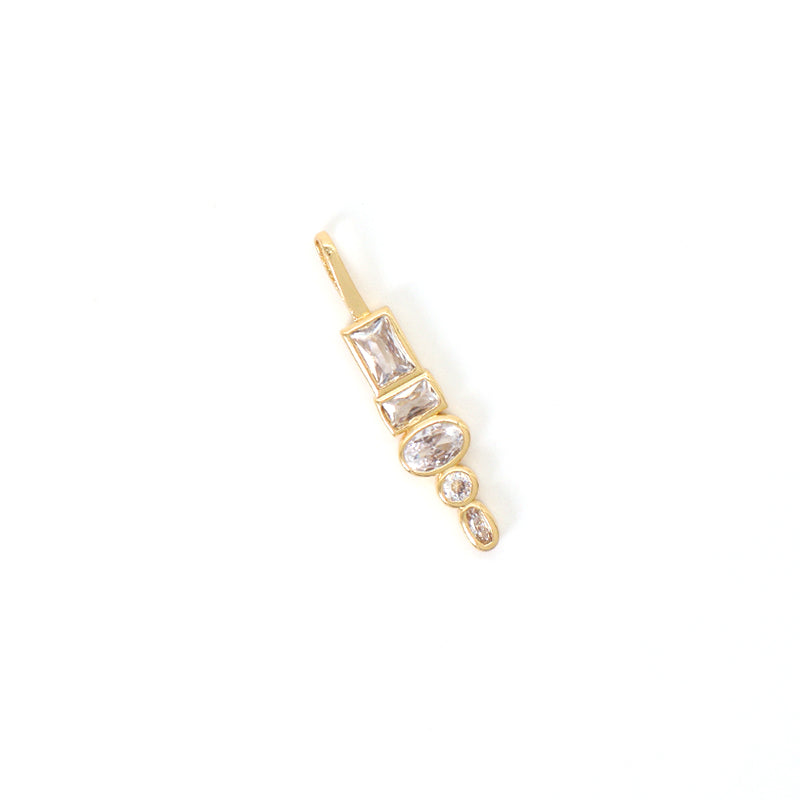New Arrival Wholesale China Factory Customized DIY Charm Pendant Jewelry Gold Plated Colorful CZ Necklace Pendant For Women